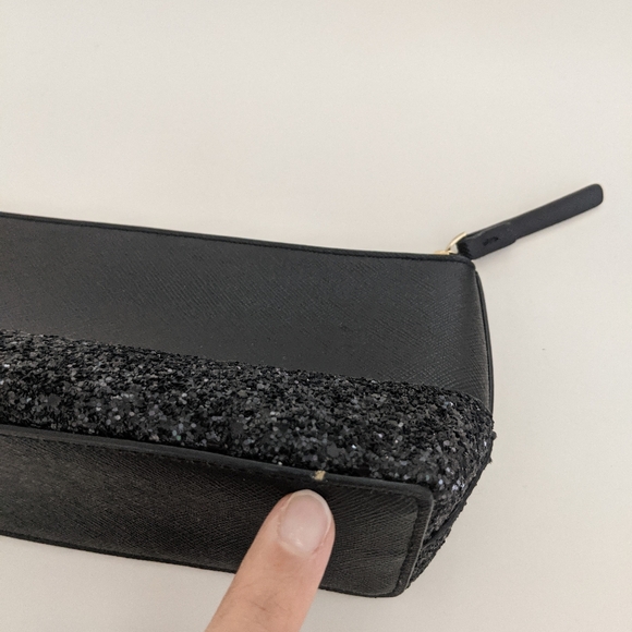 EUC! Kate Spade New York Little Shiloh Greta Court Black Makeup Cosmetic Case - Picture 8 of 15
